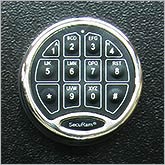 Keypad from SecuRam electronic lock — Standard Feature on all Colorado Safe Company safes